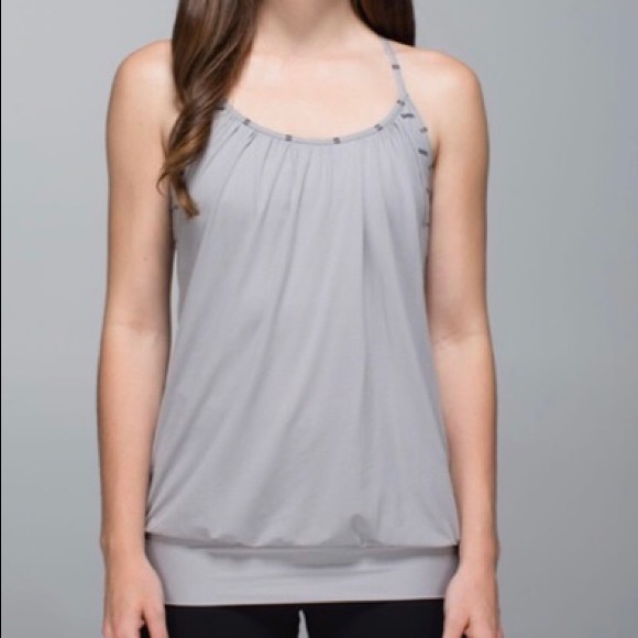 Lululemon No Limits Tank Top Built-In Bra Gray 6 - Picture 4 of 12